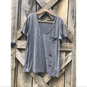 Free People Distressed T-Shirt